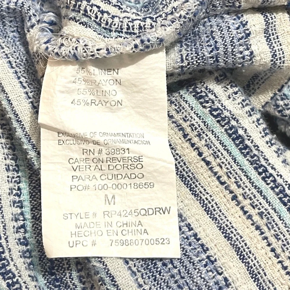 Rewind‎ Blue White Striped Linen Blend Shorts Coastal Beach Boho RP4245QDRW M